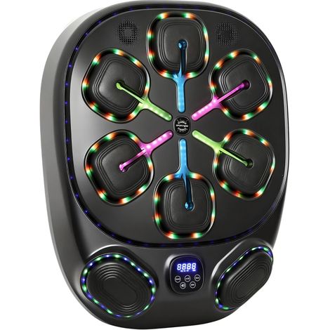 Machine à boxe musicale LED double zone frappe Bluetooth gants 9 vitesses
