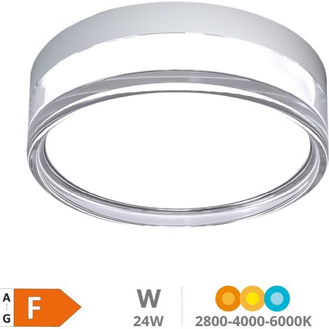 Plafón techo LED 24W 2800-4000-6000K IP65 Blanco