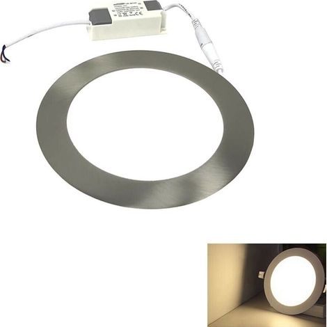 Pannello Led Luce Naturale 4000k Faretto Slim Incasso 12 W In Acciaio Silver (1/4)