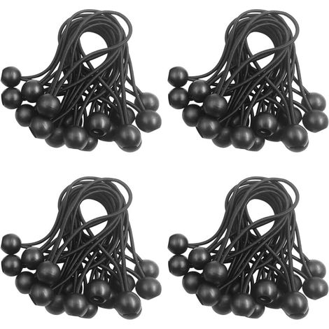 50 Pièces Tendeur Elastique Boule,Tendeur avec Boule,Tendeurs Elastique,Tendeur Bache, Sandow Elastique pour Bache,Tentes,Camping (1/5)