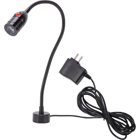 Lampe LED Machine 3W Lumière Blanche 6000K Base Magnétique Col Flexible IP65 pour Atelier Tour CNC (1/5)