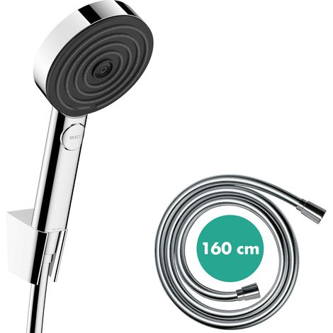 Hansgrohe Pulsify Select - Brausegarnitur, 3 Strahlarten, mit Halten und Schlauch 160 cm, 
Chrom 24303000