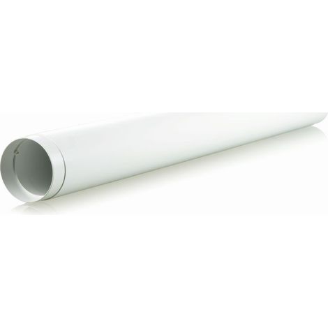 Tube rond Ø 100 x 1000 mm pour conduit de ventilation avec manchon