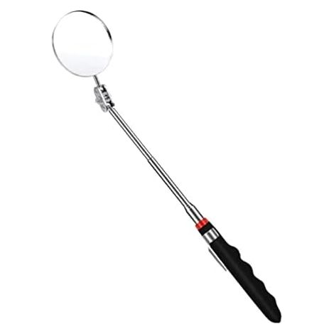 Miroir d'inspection télescopique réglable, outil de miroir rond pour vérifier la mécanique des véhicules, mécanicien, télescopique, - (1/5)