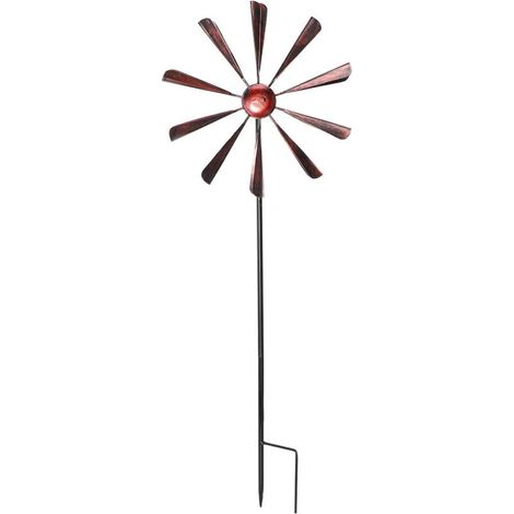 Ornement de Moulin à Vent en Fer pour Jardin et Patio Décoration Extérieure Solide Style Européen Design Délicat Qui Tourne Vent (1/5)