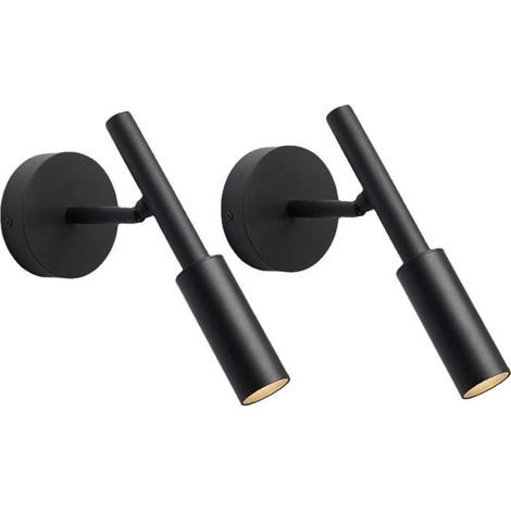 Set of 2 adjustable wall LED spots with 3 color temperatures, swivel ceiling lights, certified ceiling spotlights.