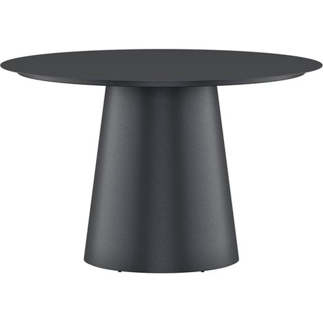 Table de Jardin Ronde "Lanzo" 120cm Noir