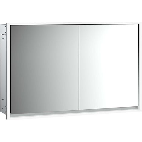 Armario con espejo iluminado emco loft, 1200mm, 2 puertas, modelo