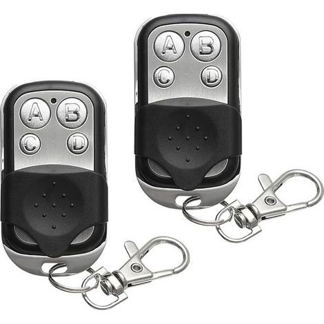 Télécommande Portail Universelle, 2 Pièces Telecommande Garage Universelle Porte 433.92 Mhz, Bip Portail Coulissant Pour Porte De Garage Et Voiture Compatible 433.92 Mhz Rolling Code à 4 Boutons (1/5)