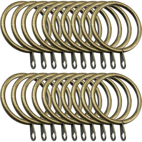 20 bronze colour curtain rings, 38mm metal curtain rings, 3.0mm wire diameter. (1/5)