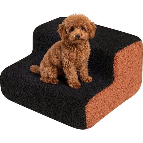 Rampa per cani a 2 gradini con rivestimento lavabile e base antiscivolo