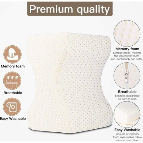 Oreiller orthopédique pour Genou, Coussin orthopédique pour Jambe avec Mousse à mémoire de Forme pour dormeurs latéraux, Relax Genoux Coussin Orthopedique Choix idéal pour Dormir sur Le côté (1/3)