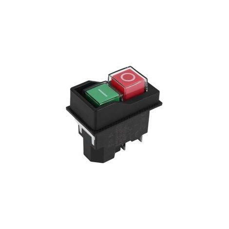 Interruptor pulsador electromagnético de 4 pines y 220 V para herramientas de jardín.