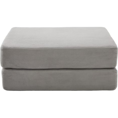 Fauteuil en velours côtelé avec cadre métallique robuste, design ergonomique et rembourrage épais - avec poche latérale et coussin assorti (1/5)