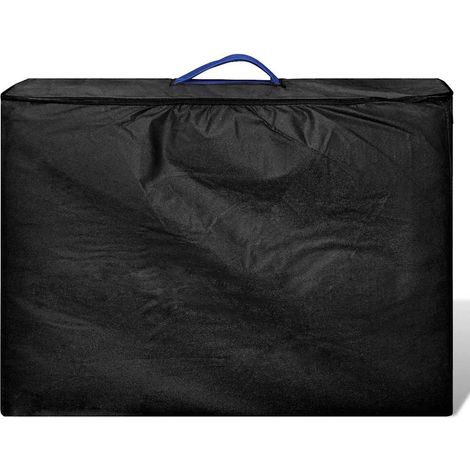 vidaXL Mesa camilla de masaje de madera plegable de tres cuerpos azules (1/2)