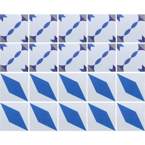 Autocollants de carrelage mural 20 pièces 20x20cm, antidérapants et étanches, décoration maison moderne (1/5)