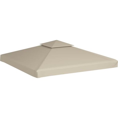 Recouvrement de remplacement d'auvent, Design moderne, Recouvrement pour Marquise, 310 g/m² 3 x 3 m Beige OIB9780E (1/5)