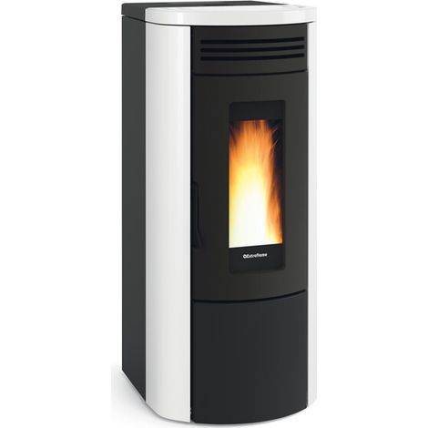 Termostufa pellet ermetica ventilatailata 16KW Costanza IDRO 5.0 bianca
