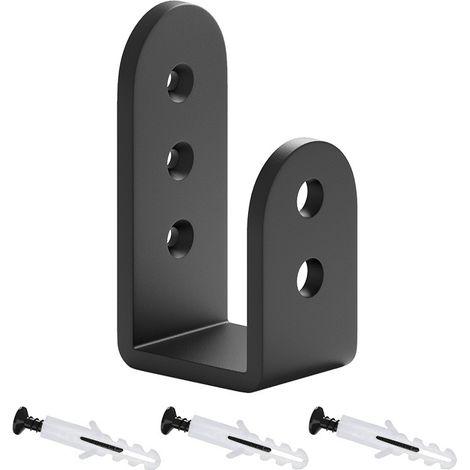 Lntyq Lot de 2 supports de porte en U, support de porte de barricade, support de porte de garage