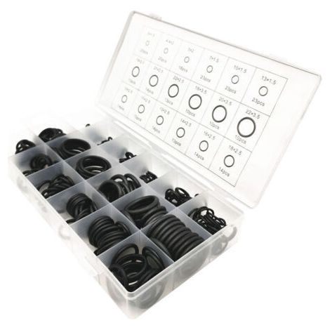 279Pcs/kit Joint d'étanchéité O-Ring en Caoutchouc Kit d'Assortiment 18 Tailles pour Réparation Remplacement Auto (1/5)