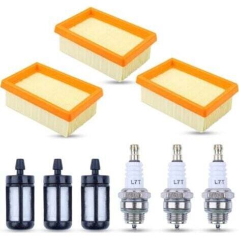 Kit de Maintenance pour Stihl TS400 BR350 BR430 SR430 SR450 - Filtres Air, Carburant et Bougies en Pack 3 (1/4)