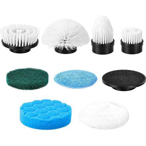 Kit de 8 Têtes de Brosse pour Nettoyeur Électrique – Accessoires de Rechange Multi-Surfaces pour Salle de Bain, Cuisine, Voiture et Cuir-Fixation Universelle Rapide (1/5)