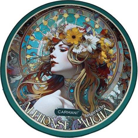 Set de table rond Alfons Mucha Carmani, tapis décoratif pour salon