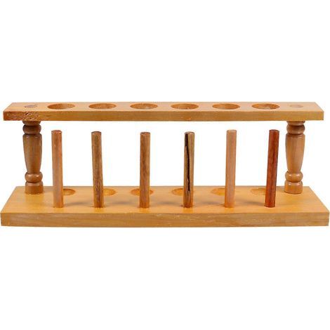 Support en bois pour tubes à essai, présentoir de laboratoire, organisateur pratique pour tubes à essai-25.5X9X6CM (1/3)