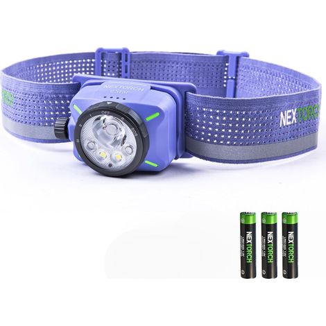 Lampe frontale rechargeable Estar, lampe frontale puissante de 1 200 lumens avec lumières rouges, faisceau réglable (focalisé ou large), lampe frontale légère (Black 1300lm) (1/5)