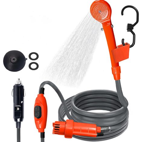 Douche de Camping Portable,Kit de Douche Mobile,Douche de Camping Extérieure Avec Pommeau Et Flexible,Douche Extérieure pour Camping-Cars Et Voyages (1/5)