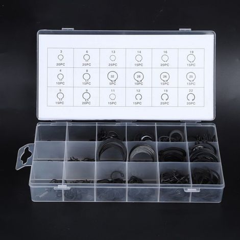 Kit de clip E 300pcs 2-32 mm e clip snap circlip kit circulaire art cuisine (1/4)