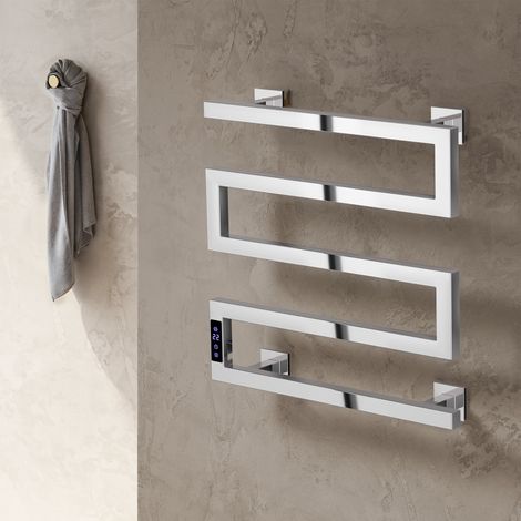 Reina Vispa Electric Heated Towel Rail 510mm H x 500mm W - Polished (1/4)
