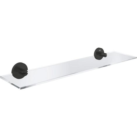 Grohe QuickFix Start - Étagère, longueur 53 mm, verre/noir mat 412022430 (1/3)