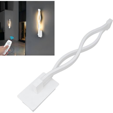 Wellenförmige LED-Wandleuchte, drei Farben, Fernbedienung, Nachttischlampe, Innendekoration, AC 170/245V (21W Weiß) (1/5)