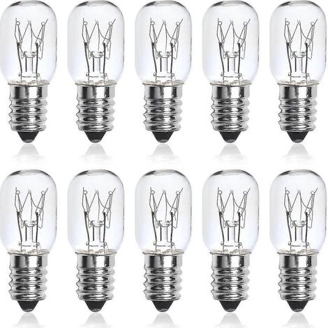 Lotto di 10 lampadine a vite Edison E14 25 W, dimmables, trasparente, forno ed elettrodomestici, con illuminazione di sale dell'Himalaya. (1/5)