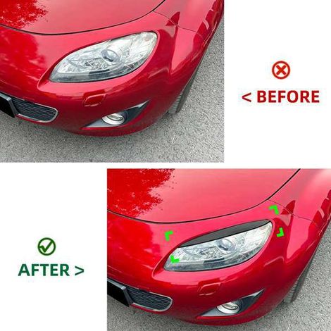 pair of headlight trim pieces suitable for 09-15 Mazda MX-5 NC Miata (1/4)