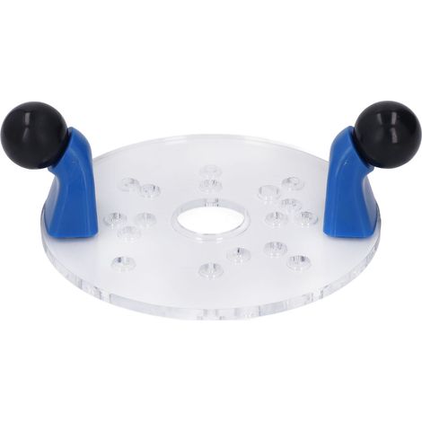 Plaque de base universelle pour défonceuse, pour finition de table, en PVC transparent portable avec trous pré-percés et tige ronde (1/5)