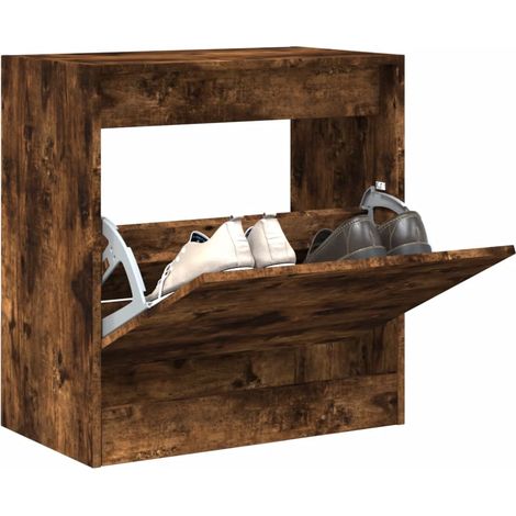 Schuhschrank Räuchereiche 60x34x63,5 cm Holzwerkstoff