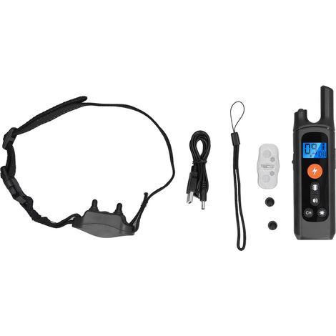 Collier de dressage pour chien 1000m avec vibrations, bip sonore et anti-aboiement, rechargeable USB, imperméable (1/5)