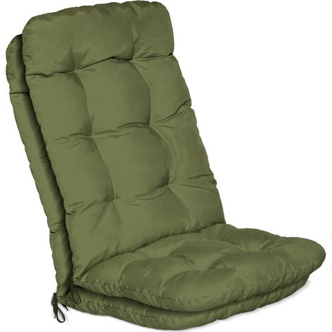 Lot de 2 coussins d'appui pour fauteuils à dossier haut Flair HL, 120 x 50 x 8 cm, vert olive (1/5)