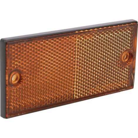 Catadióptrico rectangular ámbar 106 x 50 mm con base adhesiva y alta durabilidad (1/5)