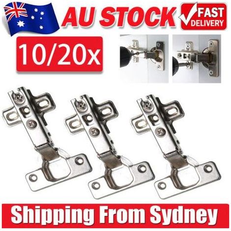 Charnières de porte, placard, armoire, fermeture amortie, recouvrement total, lot de 10 (Australie) (1/5)