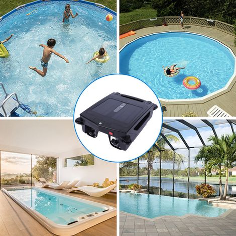 Robot pulitore automatico per piscine da 80 m² con motore brushless a energia solare e ABS anti-ostacolo. (1/4)