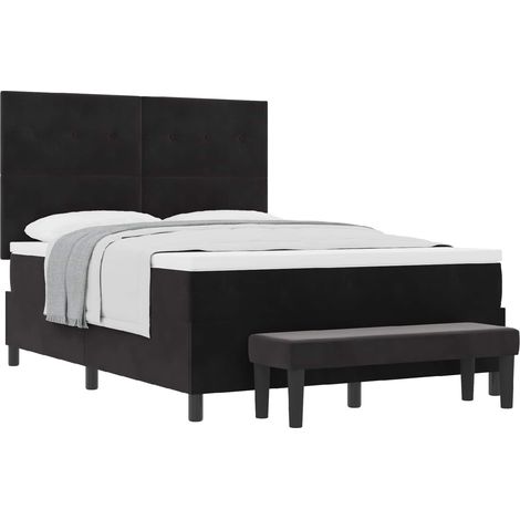 Maison Exclusive - Boxspringbett mit Kissen mit Kopfteil Schwarz