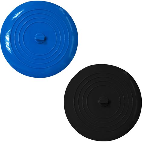 Lot de 2 bouchons de baignoire, bouchons d'évier de cuisine, bouchons de vidange en silicone de 15 cm, bouchons anti-cheveux, couvercles à ventouses plats pour la cuisine, accessoires de salle de bain (1/5)