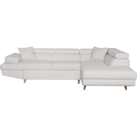 Canapé d'Angle Droit Convertible "Tean" 271cm Blanc (1/5)