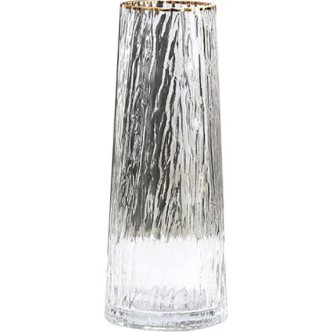Vase En Verre - Transparent - Hauteur 27 Cm - Diamètre Haut 8 Cm - Pour Décoration Intérieure Table Centre De Table Mariage - 1 Pièce (1/5)