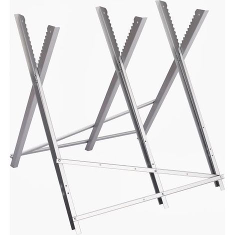 Tréteau para troncos - ELEM GARDEN TECHNIC - Ancho 80cm - Alto 80-90cm - Peso máximo 150kgs