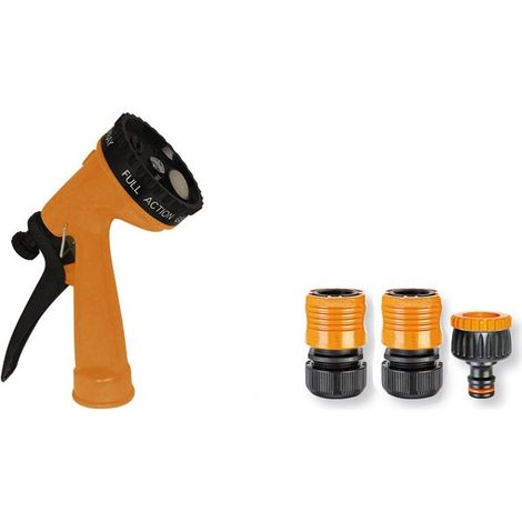 Pistolet multifonctions, raccords de tuyauterie, jardin, avec des attaches