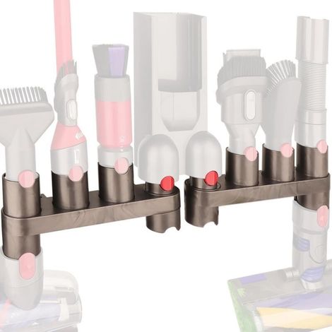 Wall-mounted accessory station for Dyson V15 V12 V11 V10 V8 V7 vacuum cleaners (10 storage slots, 2-pack)